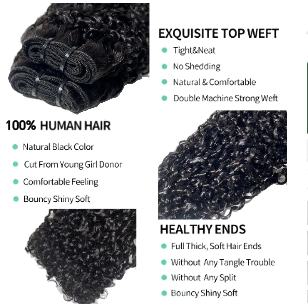 3B3C Burmese Pixie Curly Hair Bundles Virgin Human Hair Burmese Vietnamese Raw Human Hair Extensions Wholesale For Full Head 18A - Image 2