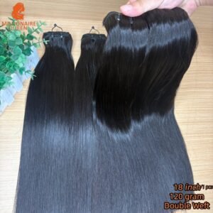 120 Grams/1 Pcs 12A Super Double Drawn Virgin Straight Bundles Human Hair Raw Vietnamese Hair Weaving 1/3/4 Pc 100% Human Hair