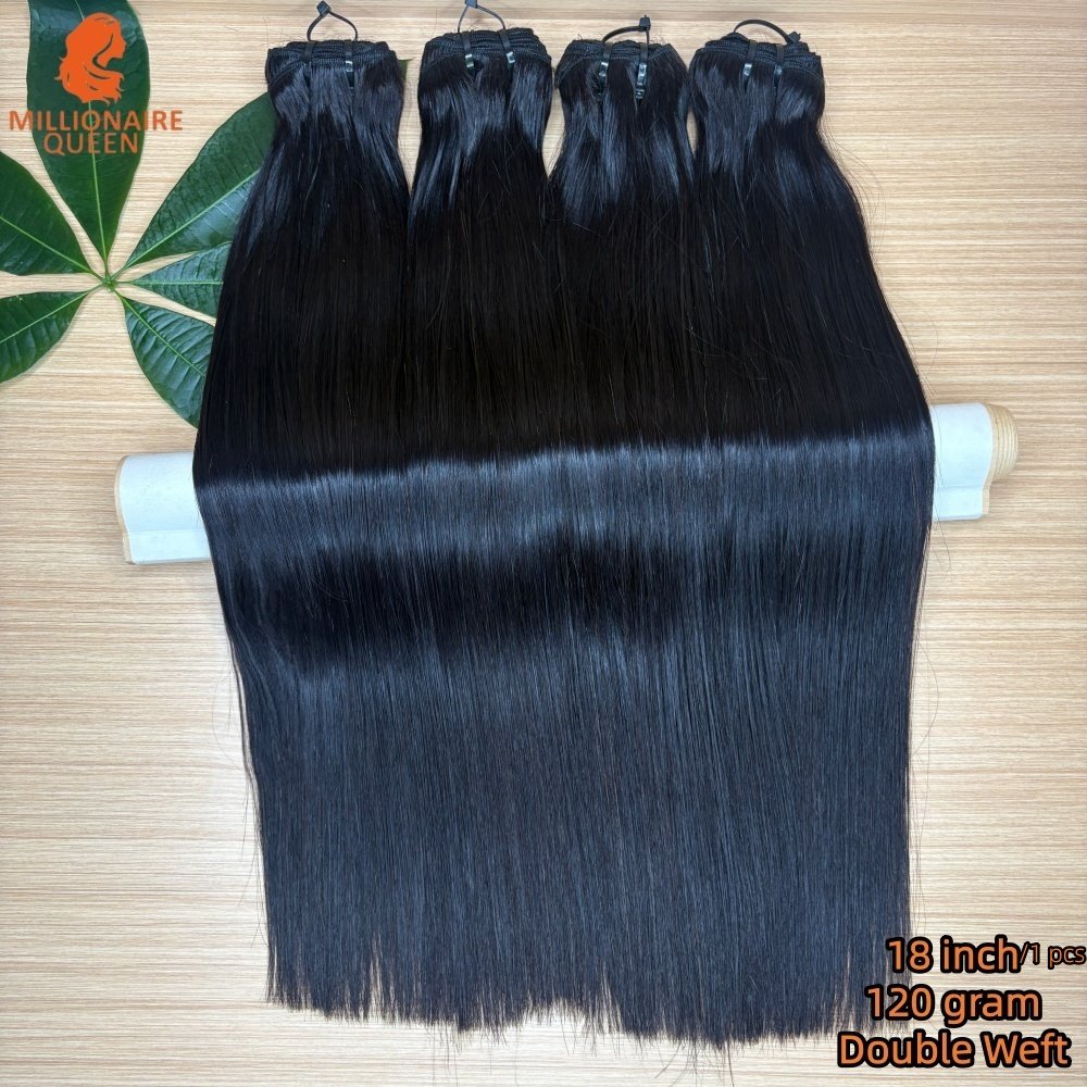 120 Grams/1 Pcs 12A Super Double Drawn Virgin Straight Bundles Human Hair Raw Vietnamese Hair Weaving 1/3/4 Pc 100% Human Hair - Image 7