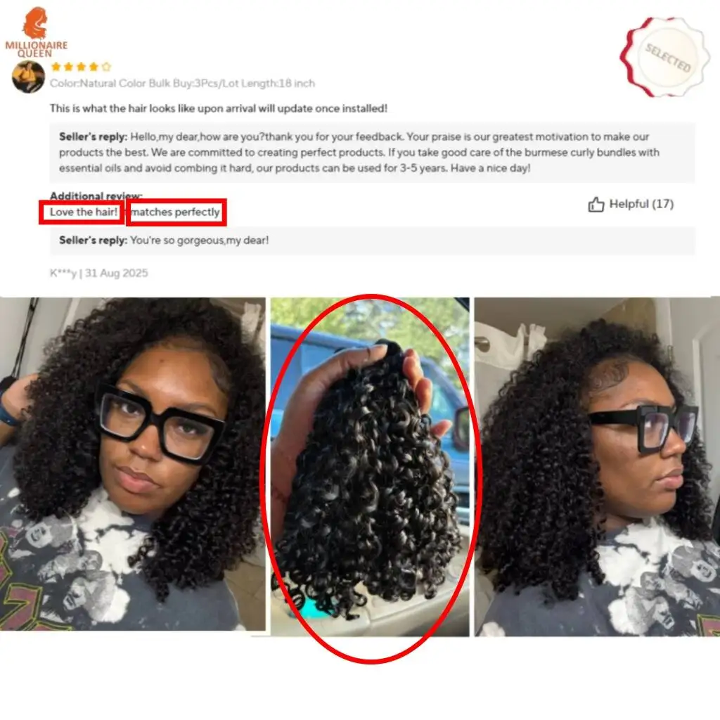 3B3C Burmese Pixie Curly Hair Bundles Virgin Human Hair Burmese Vietnamese Raw Human Hair Extensions Wholesale For Full Head 18A - Image 4