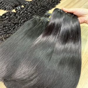 15A Super Double Drawn Virgin Straight Bundles Human Hair Raw Vietnamese Hair Weaving 1/3/4 Pc100% Human Hair