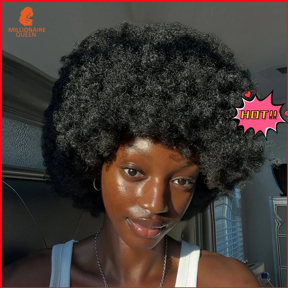 400% High Density 13x4 Lace Frontal Wigs 100% Human Hair Afro 4C Kinky Curly Super Double Drawn Glueless Wigs On Clearance Sale - Image 3