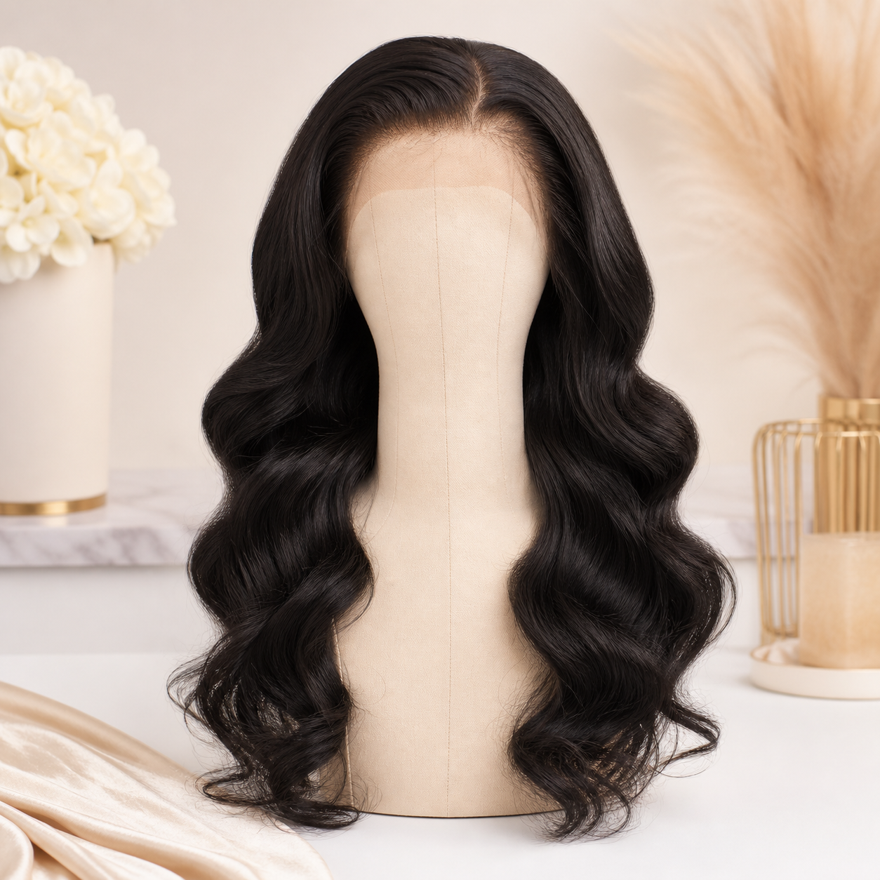 Lace front wig style