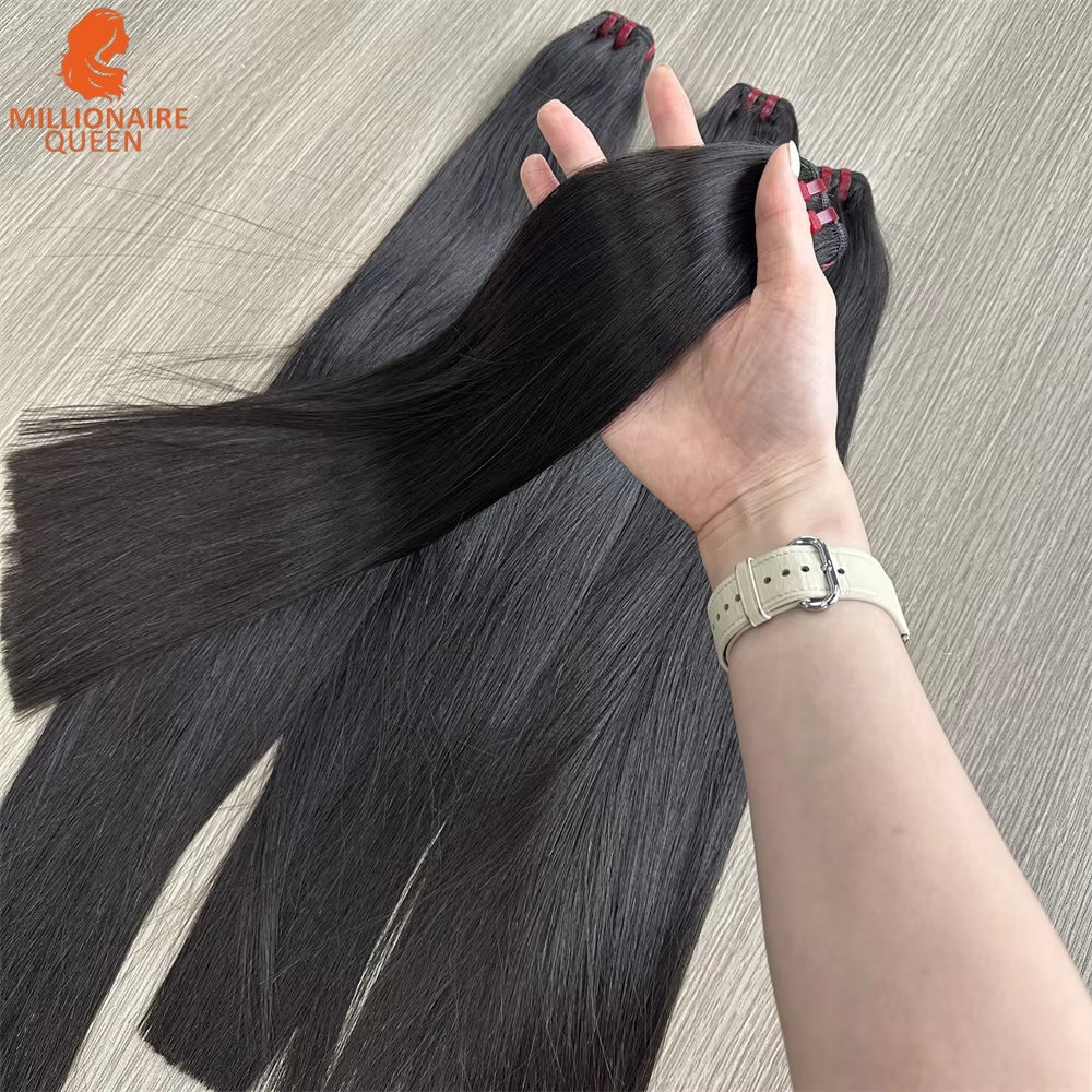 20A Super Double Drawn Virgin Straight Weaving Bundles Raw Human Hair Vietnamese Unprocessed Hair Extensions Millionaire Queen - Image 2
