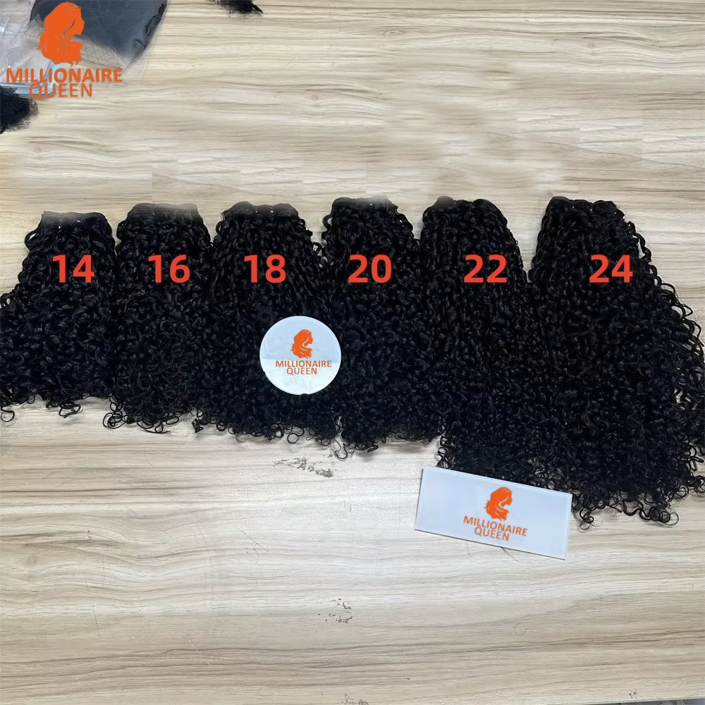 3B3C Burmese Pixie Curly Hair Bundles Virgin Human Hair Burmese Vietnamese Raw Human Hair Extensions Wholesale For Full Head 18A - Image 6