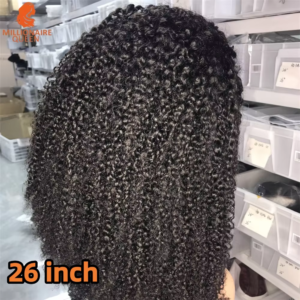 Half Wig Glueless Burmese Pixi Curly 100% Human Hair With Drawstring Seamless Clips 300 Density Half Wigs Full Machine Made Wig