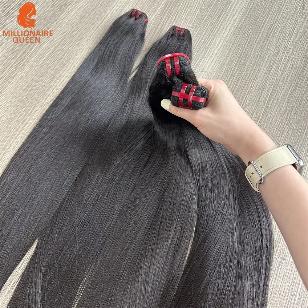 20A Super Double Drawn Virgin Straight Weaving Bundles Raw Human Hair Vietnamese Unprocessed Hair Extensions Millionaire Queen - Image 3
