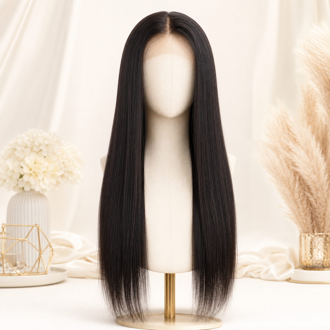 Straight wig style