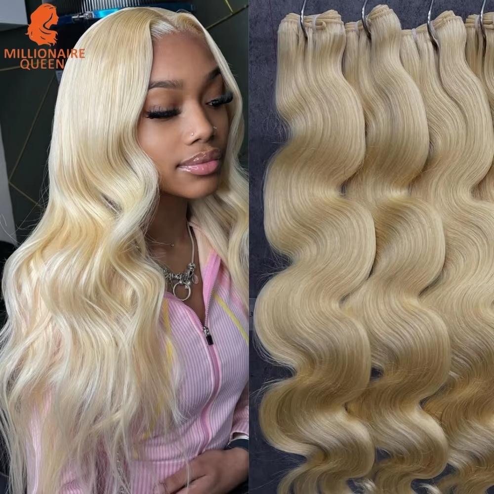 15A Body Wave Bundles 613 Super Double Drawn Virgin Weaving Raw Vietnamese Hair Bundles 100% Human Hair Weave Millionaire Queen